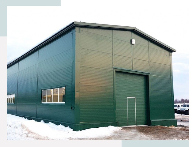 Двускатные ангары в Томске