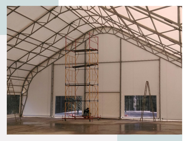 Шатровые ангары в Томске